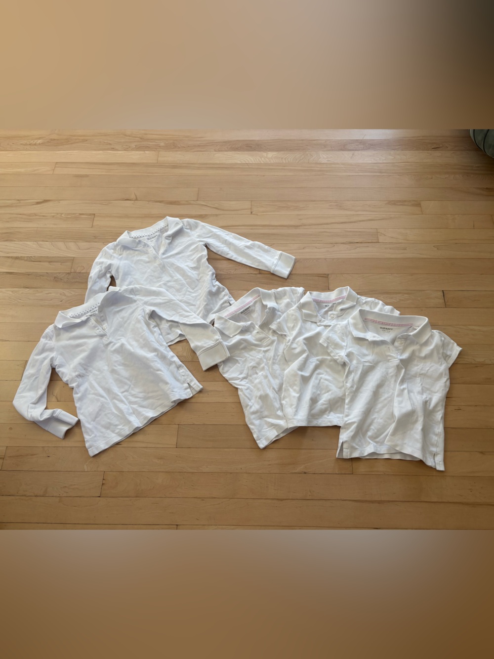 Old Navy White Kids Short-Sleeve and Long-Sleeve Tee Set